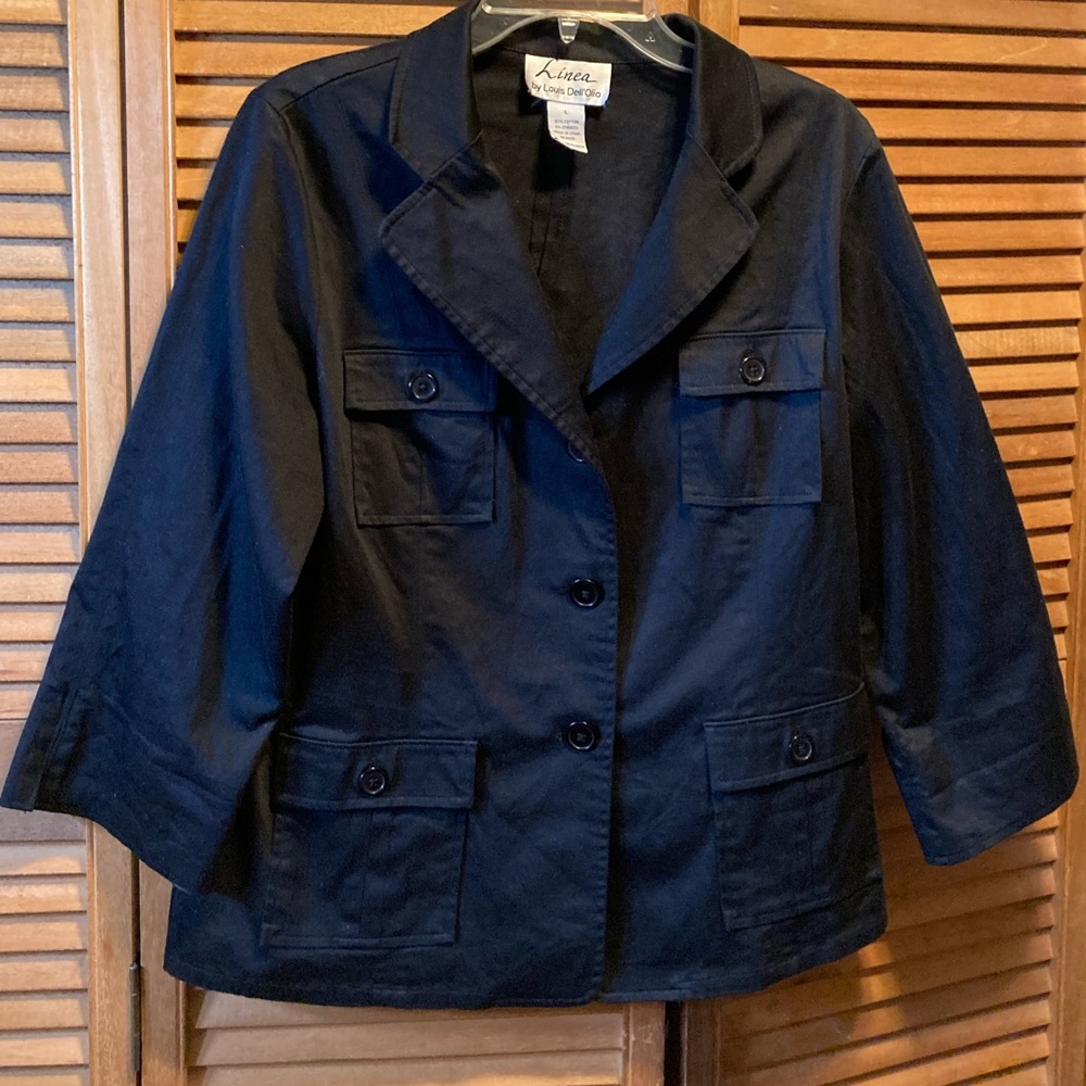 Rare Linea by Louis Dell’Olio Black Safari Style Jacket
